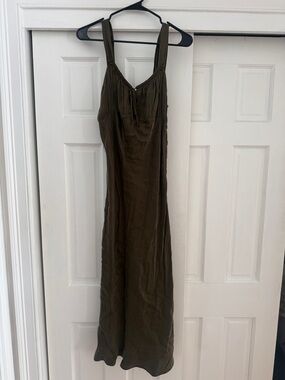 Olive Green Madewell Midi Dress